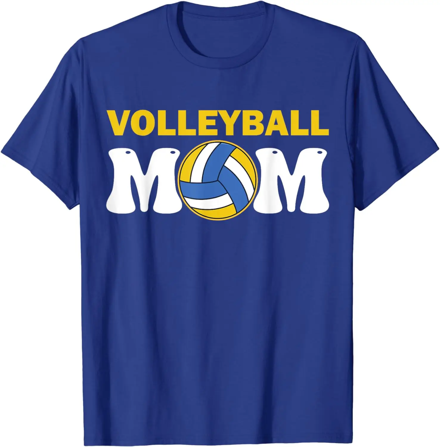 Volleyball Mom Shirt Funny Women Mothers Game Day Mama Blue T-Shirt