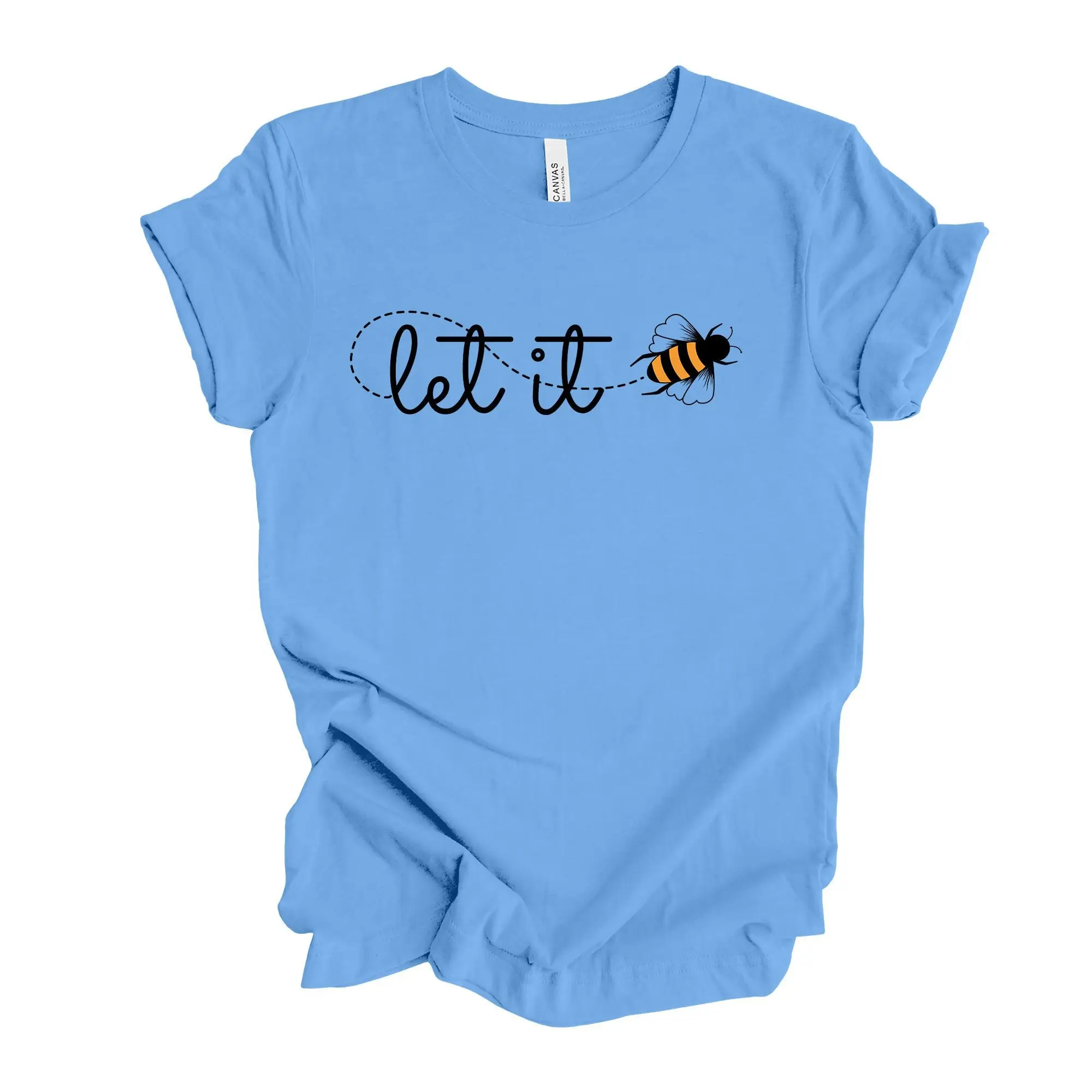 Bee T Shirt Super Cute Let It Bumble Design On Premium Bella Canvas Unisex 3 Color Choices Plus Size