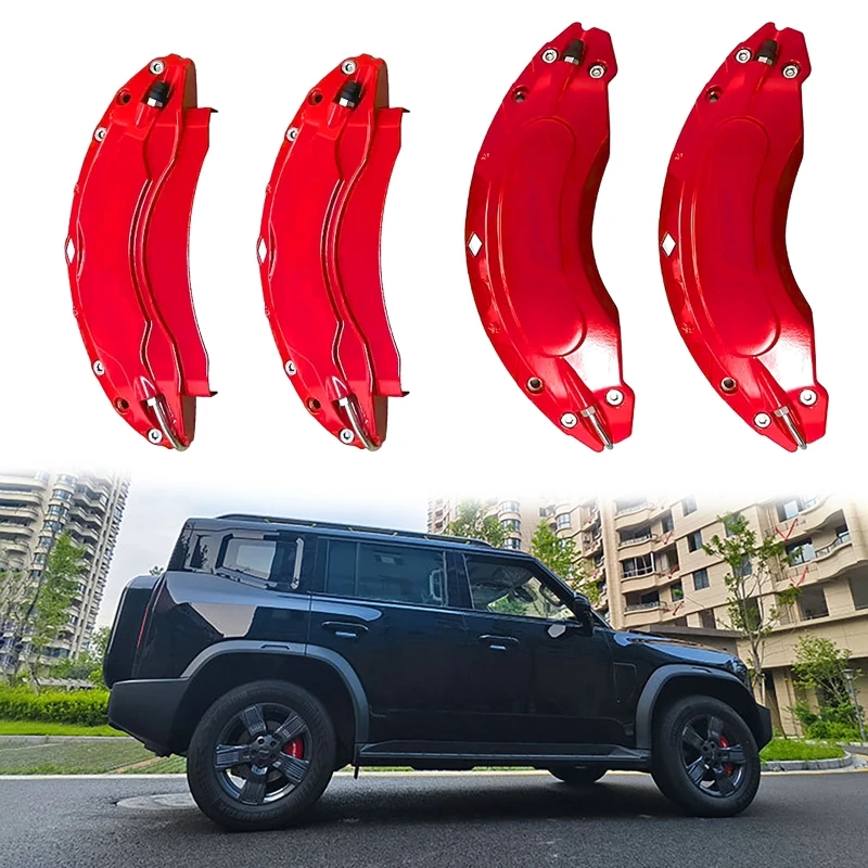 

4Pcs Front Rear Brake Caliper Cover for 2024 Jetour T2 Aluminum Metal Wheel Hub Modification