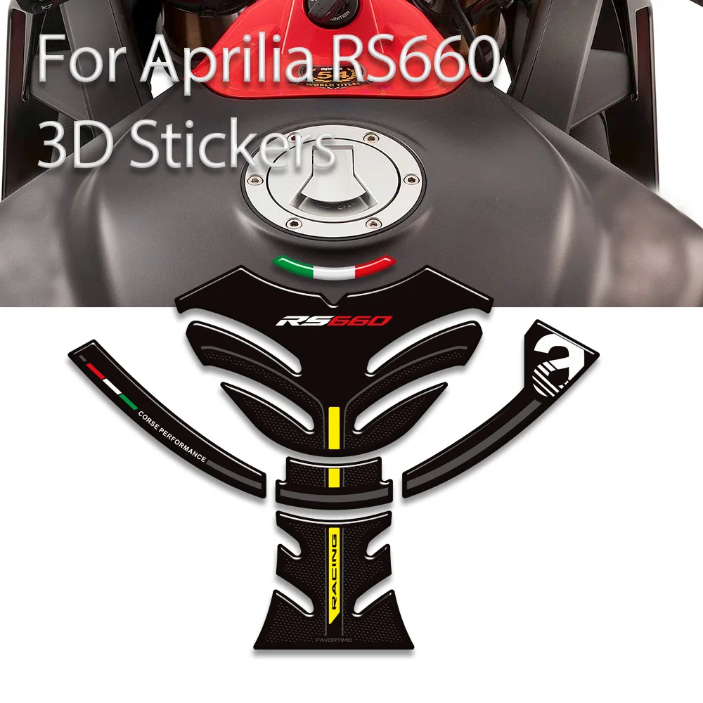 

For Aprilia RS660 RS 660 Tank Pad Cap Motorcycle TankPad Grips Gas Fuel Oil Kit Knee Fairing Fender Stickers Decals Protector