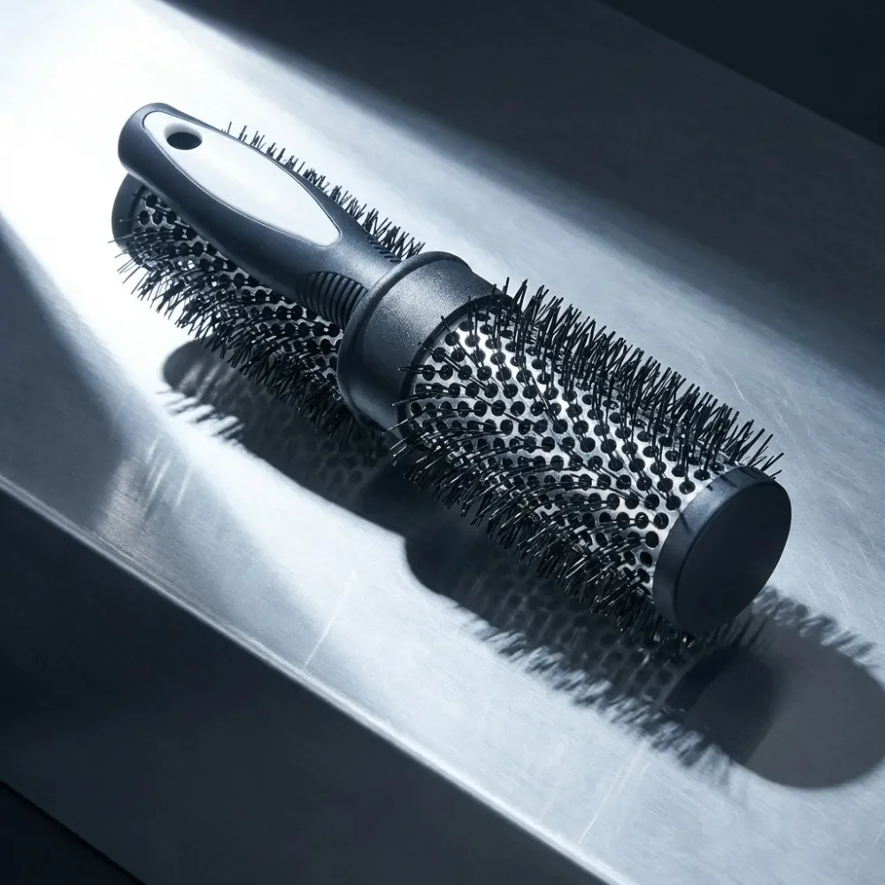 Thermisches Rundbürsten-Set mit Rutschfestem Griff, Nylonborsten, Friseur-Lockenroller, Kamm für Föhn-Styling und Volumen – Detail 6