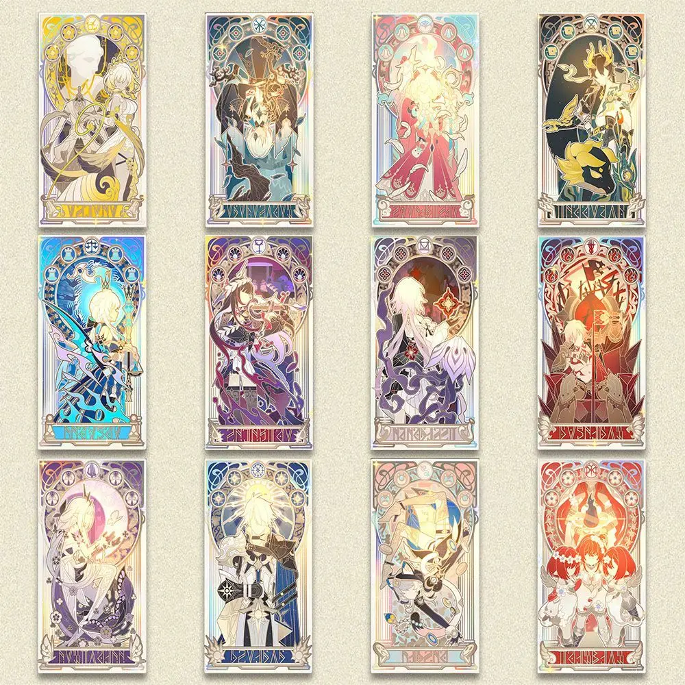 Honkai: Star Rail Chrysos Heirs Phainon Dang Heng 12 قطعة بطاقات التارو بطاقة لومو بطاقة Photocard HD ألبوم صور بطاقات لجمع المشجعين