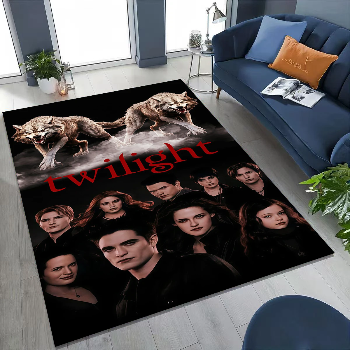 

2026 New Twilight Saga Isabella Edward Art Rug for Bedroom Living Room Sofa Home Doormat Decor, Large Kids Non-slip Floor Mat