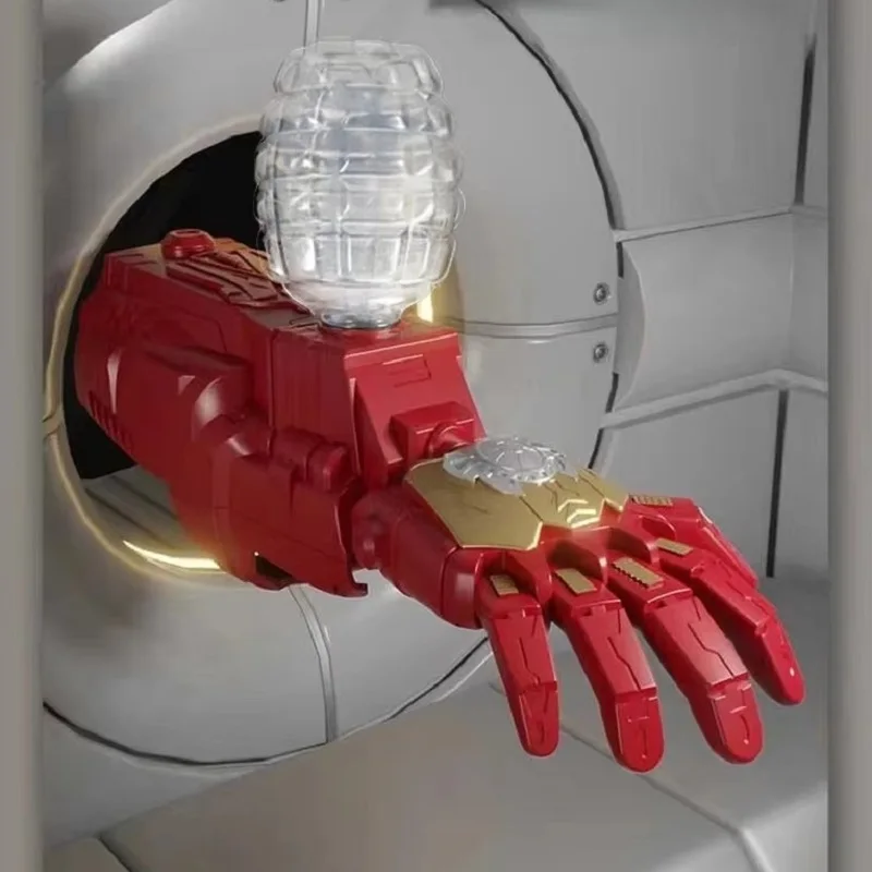 전기 팔 아이언 히어로 젤 블라스터 장난감 총 자동 발사 물총 로봇 장갑 포함 어린이 소년 역할 놀이 게임용