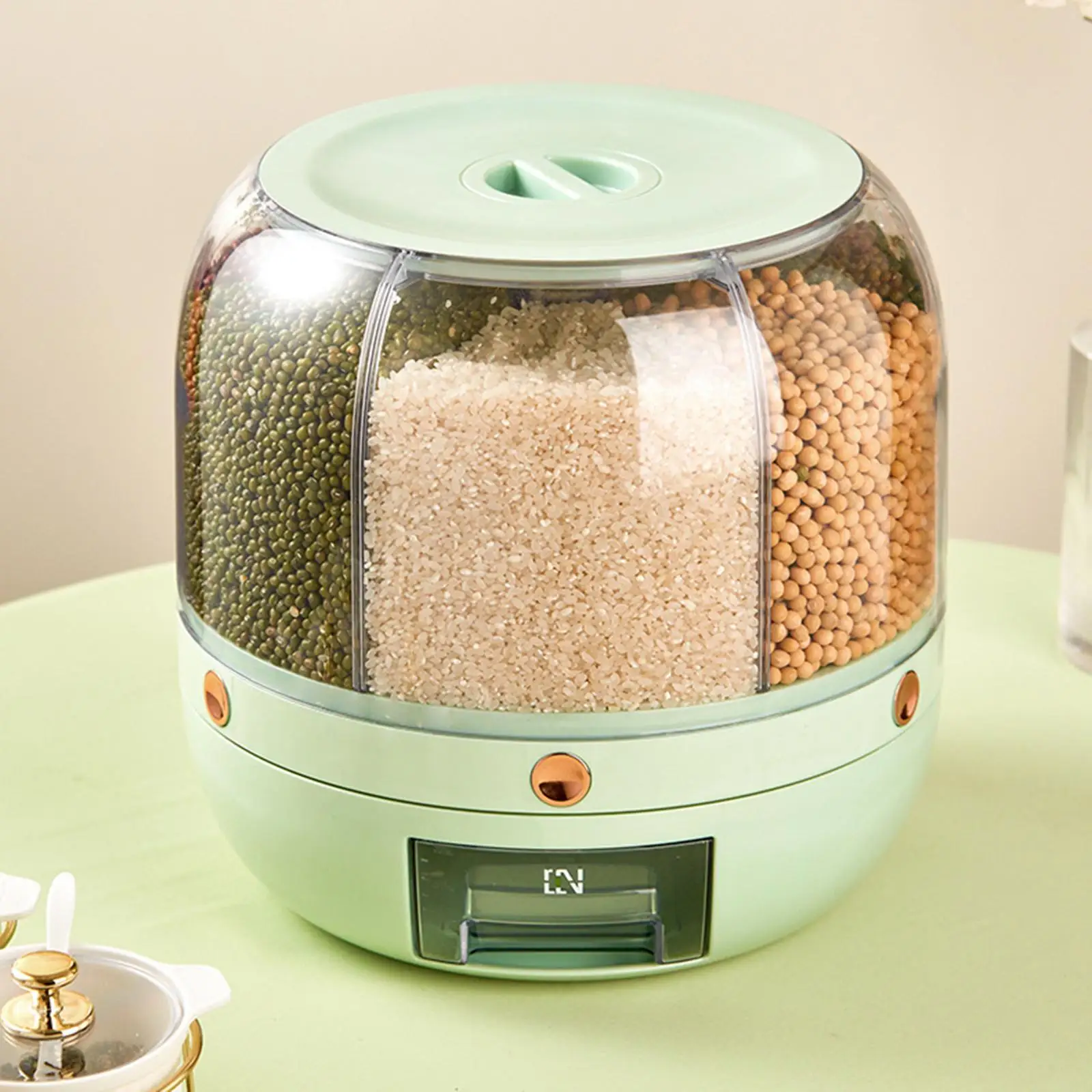 Grain Dispenser Grain Storage Rice and Grain Storage Container for Home