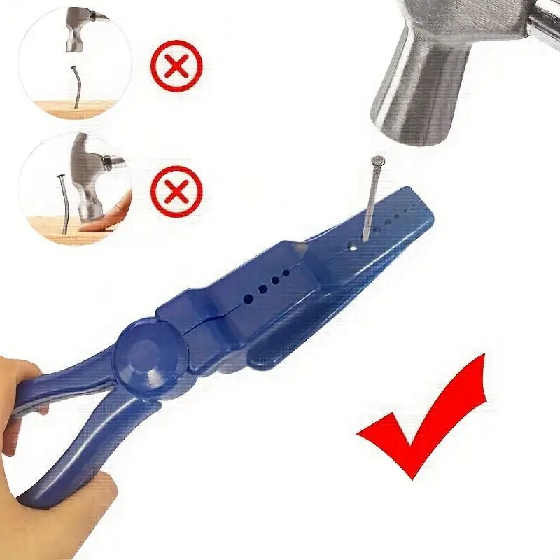 Nail Tool Safety Pliers Portable Safety Finger Protector Nail Holder For Hammering Easy To Position Keep Your Fingers Safe