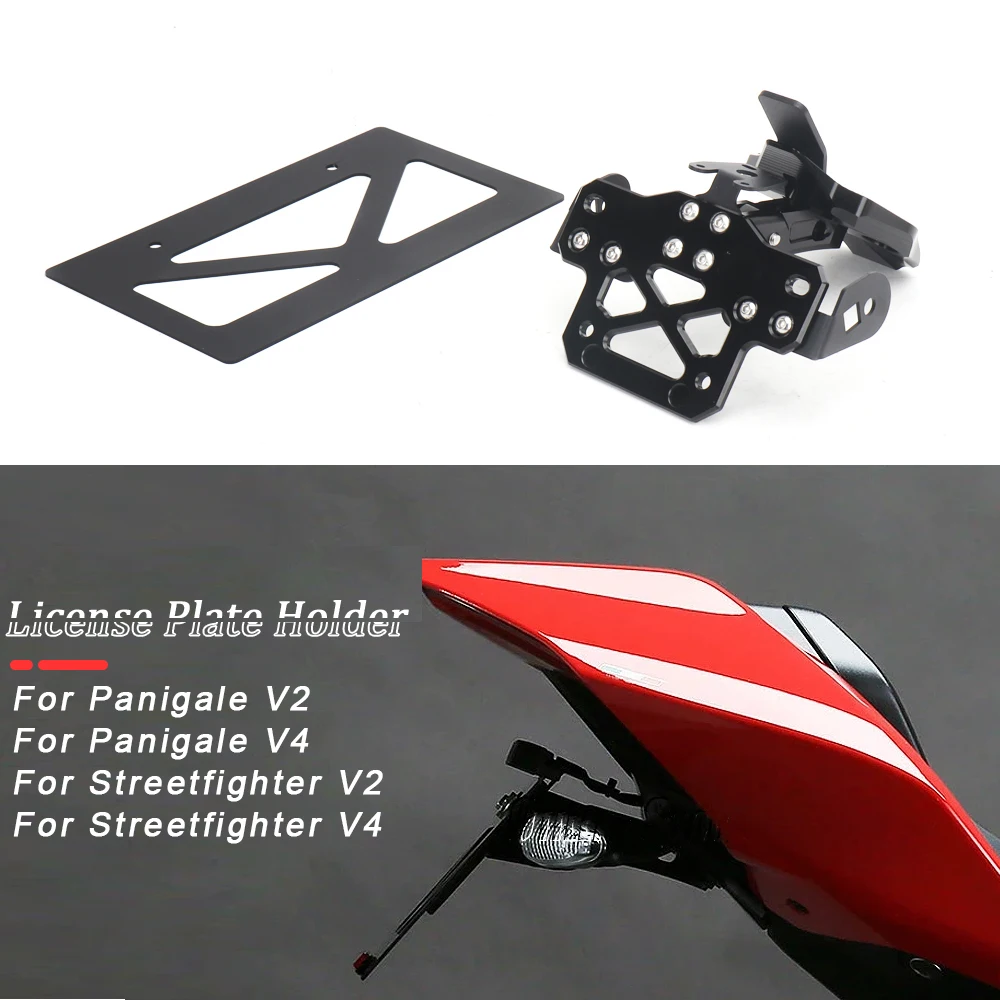 

Streetfighter V4 V2 New Motorcycle License Plate Holder Fender Eliminator Registration Bracket Kit For Ducati Panigale V2 V4