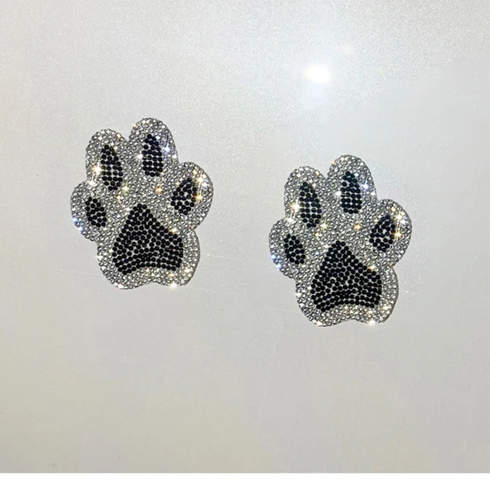 Dog Paw Rhinestone Decals with For Crystal Finish for Cars Bicycles Laptops Mugs Water Bottles and Tabletop Decoration
