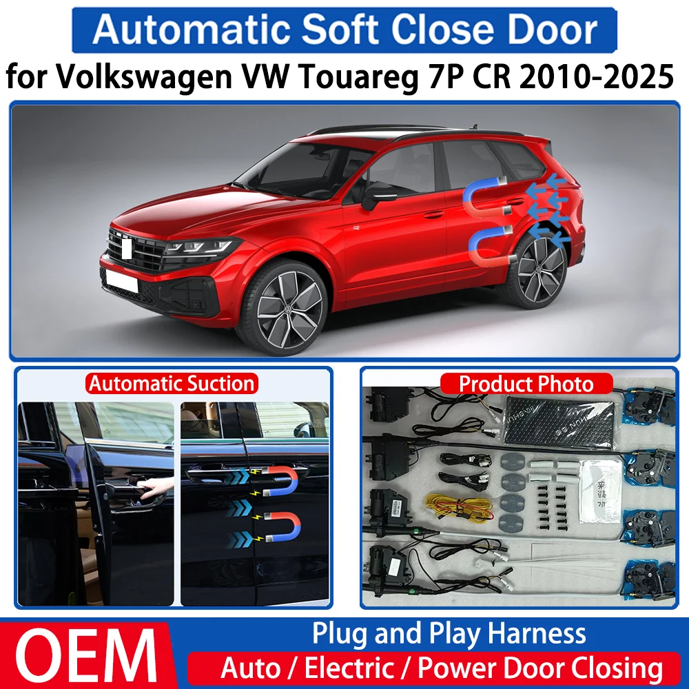

for Volkswagen VW Touareg 7P CR 2010-2025 Car OEM Automatic Soft Close Door Electric Suction Kit Auto Power Closing System