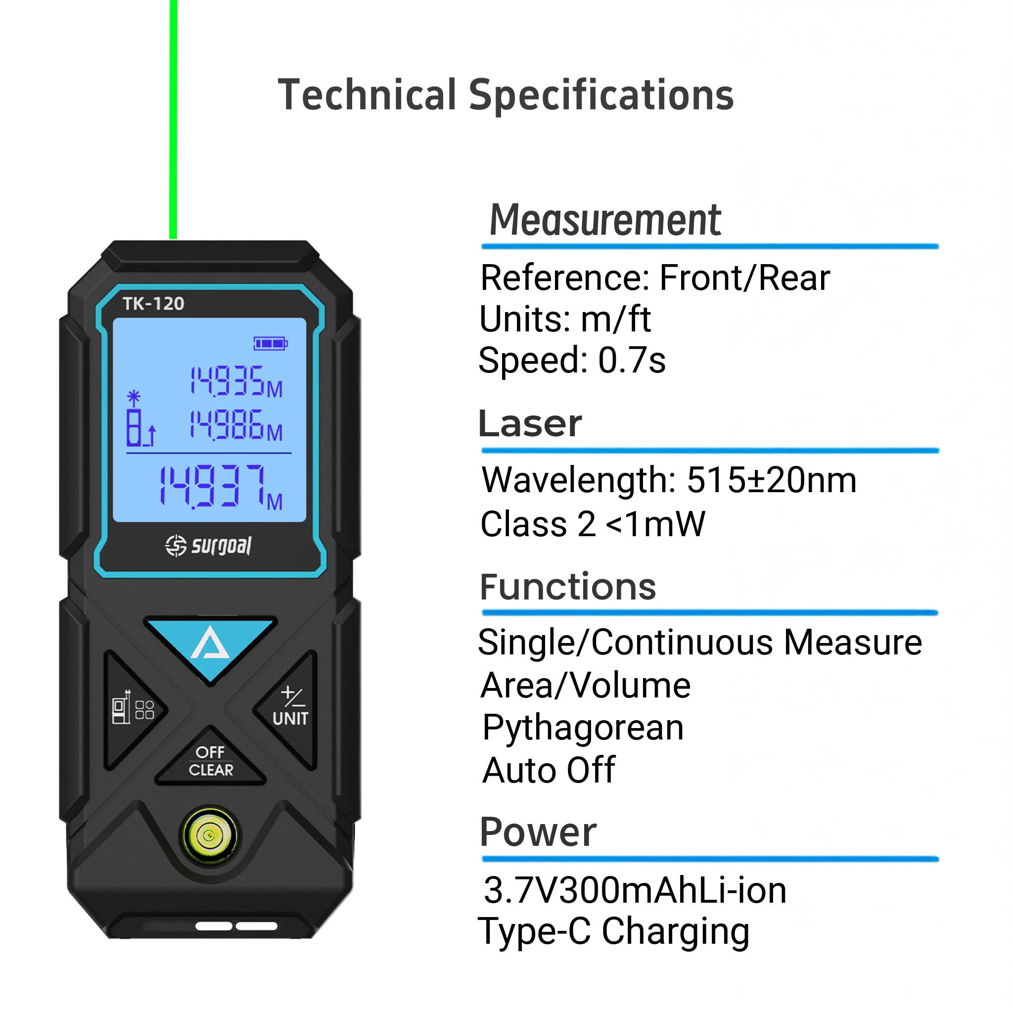 Medidor de Distância a Laser V - Laser Distance Meter With Bubble Level avaliação e preço