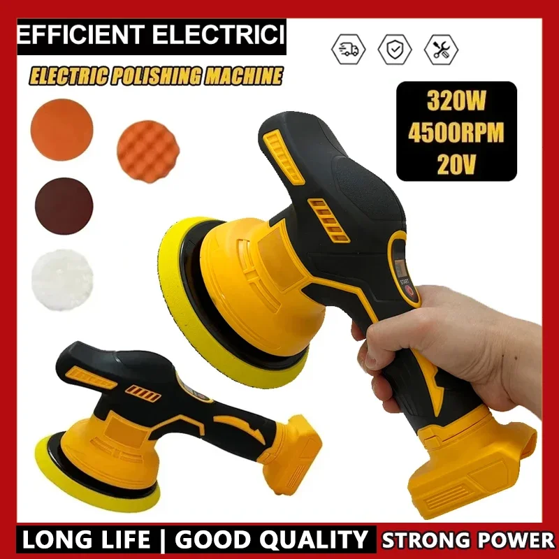 

Беспроводная полировальная машина для автомобиля, электрическая 8 передач, цифровой дисплей, автоматическая полировальная машина для вощения, подходит для аккумулятора Dewalt 20 В