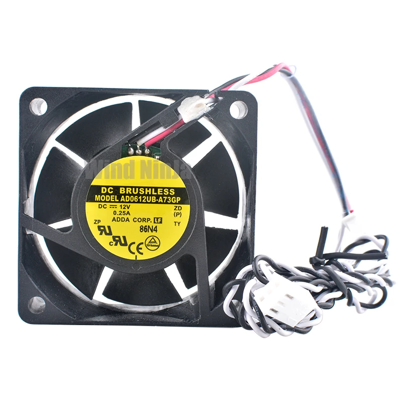 AD0612UB-A73GP 6cm 60mm fan 60x60x25mm DC12V 0.25A Double ball bearing cooling fan for microcomputer chassis power supply