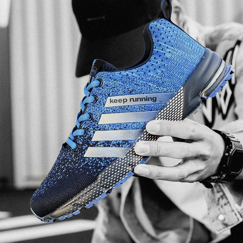 Men Sneakers Fashion Breathable Mesh Comfortable Black Sports Shoes Anti-Slip Outdoor Casual Running Mens Shoe Zapatillas Hombre image 2