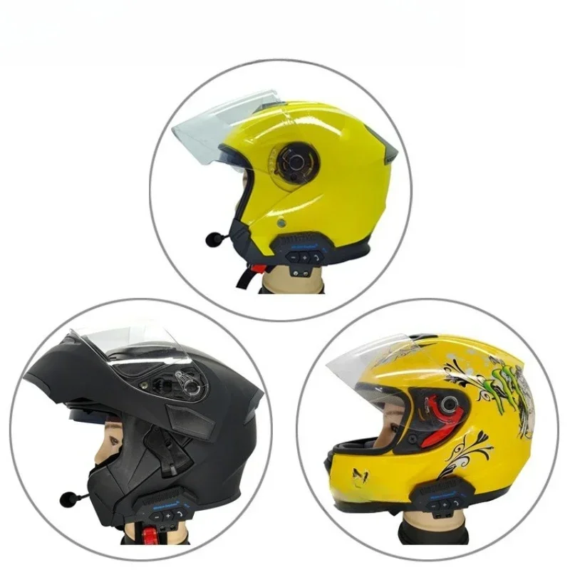 Motorcycle helmet wireless bluetooth headset