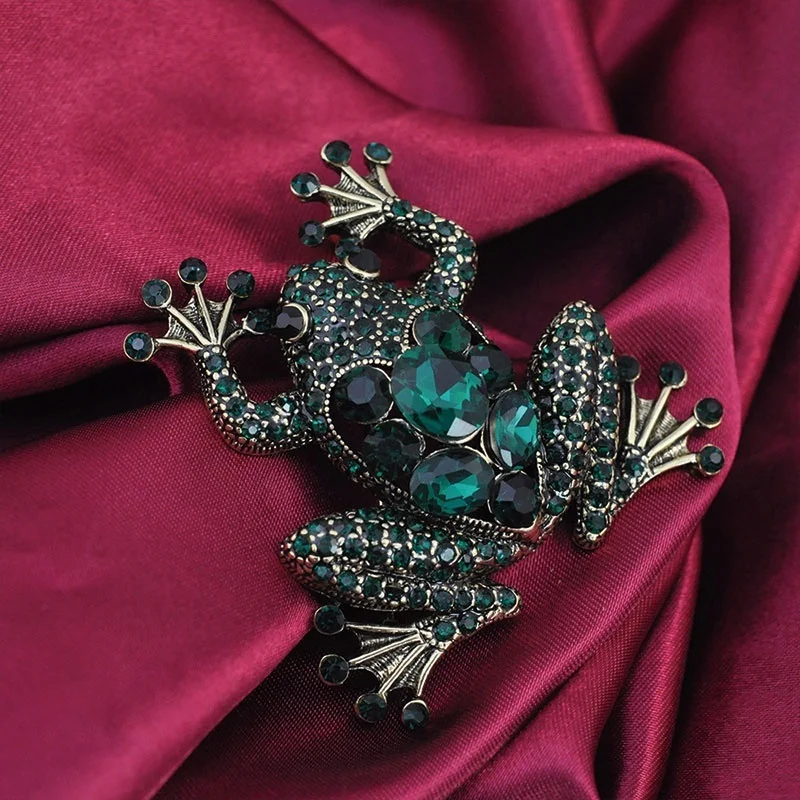 Broche con forma de rana de diseño novedoso para mujer, accesorios de ropa informal, fiesta, vacaciones, ocasiones, regalos, regalos de cumpleaños