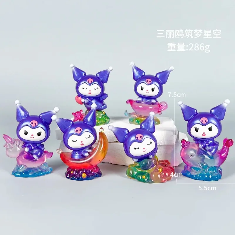 Sanrio Kuromi Hipper Dreaming Starry Sky Blindbox Oryginalna figurka kolekcjonerska dekoracyjna zabawka dla dzieci model na prezent