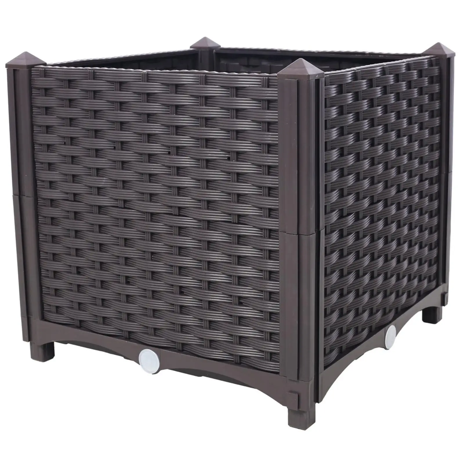 

Outdoor Tall Planter Deep Raised Garden Bed Self-watering Pot for Large Plants Vegetable Flower Herb Succulent