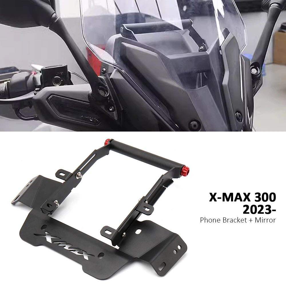 

New 22mm Bracket Rearview Mirrors Stand GPS Navigation Phone Holder Motorcycle For YAMAHA X-MAX 300 XMAX 300 XMAX300 2023