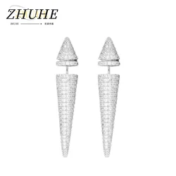 2024 New Cone Earrings Cyberpunk Style Men's And Women's Jewelry Party Gift
