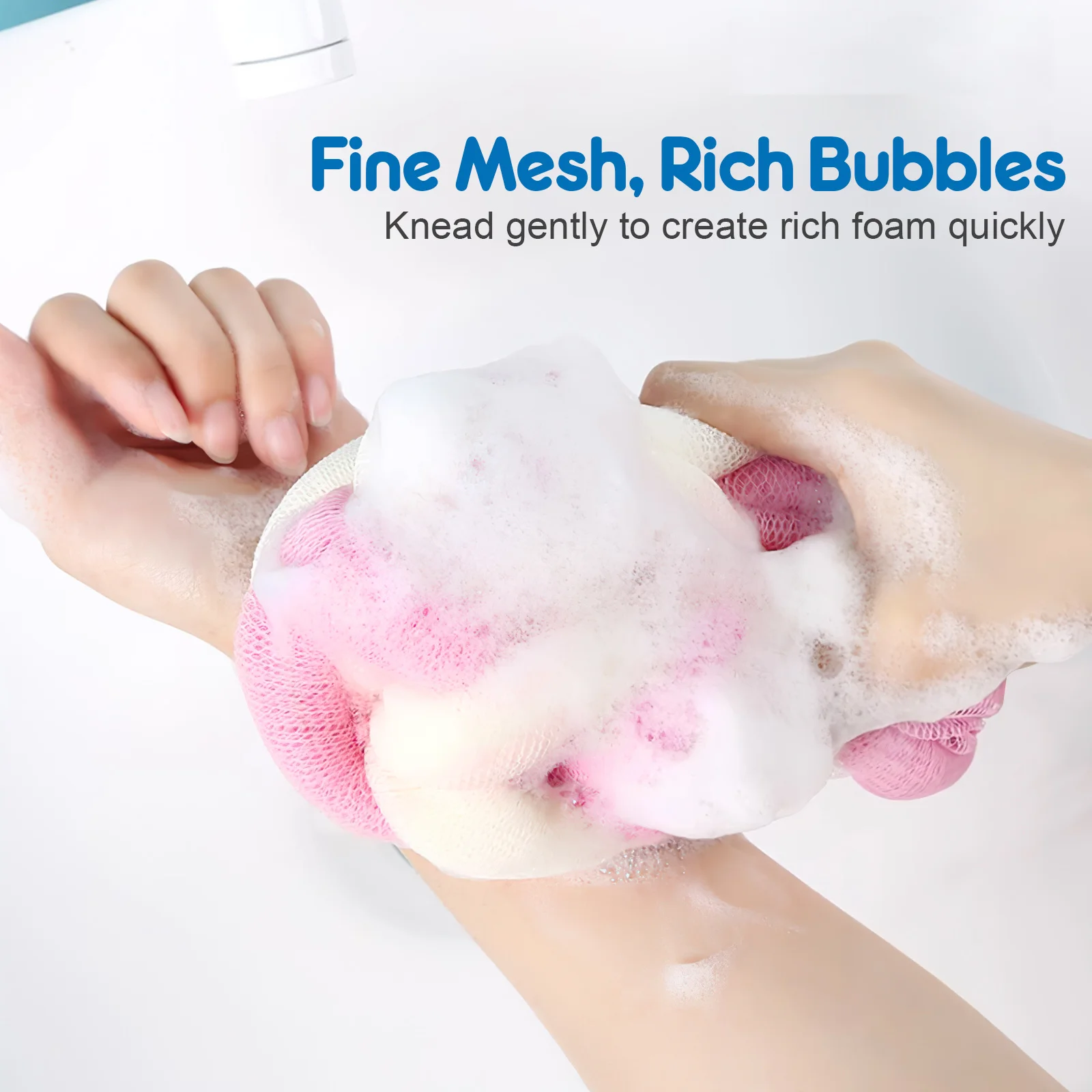 

4 шт., шарик для ванны, длинная полоска, дизайн, мягкая щетка для скраба для тела, расслабляющая ванна, цветочное пенообразование, полотенце, разные цвета