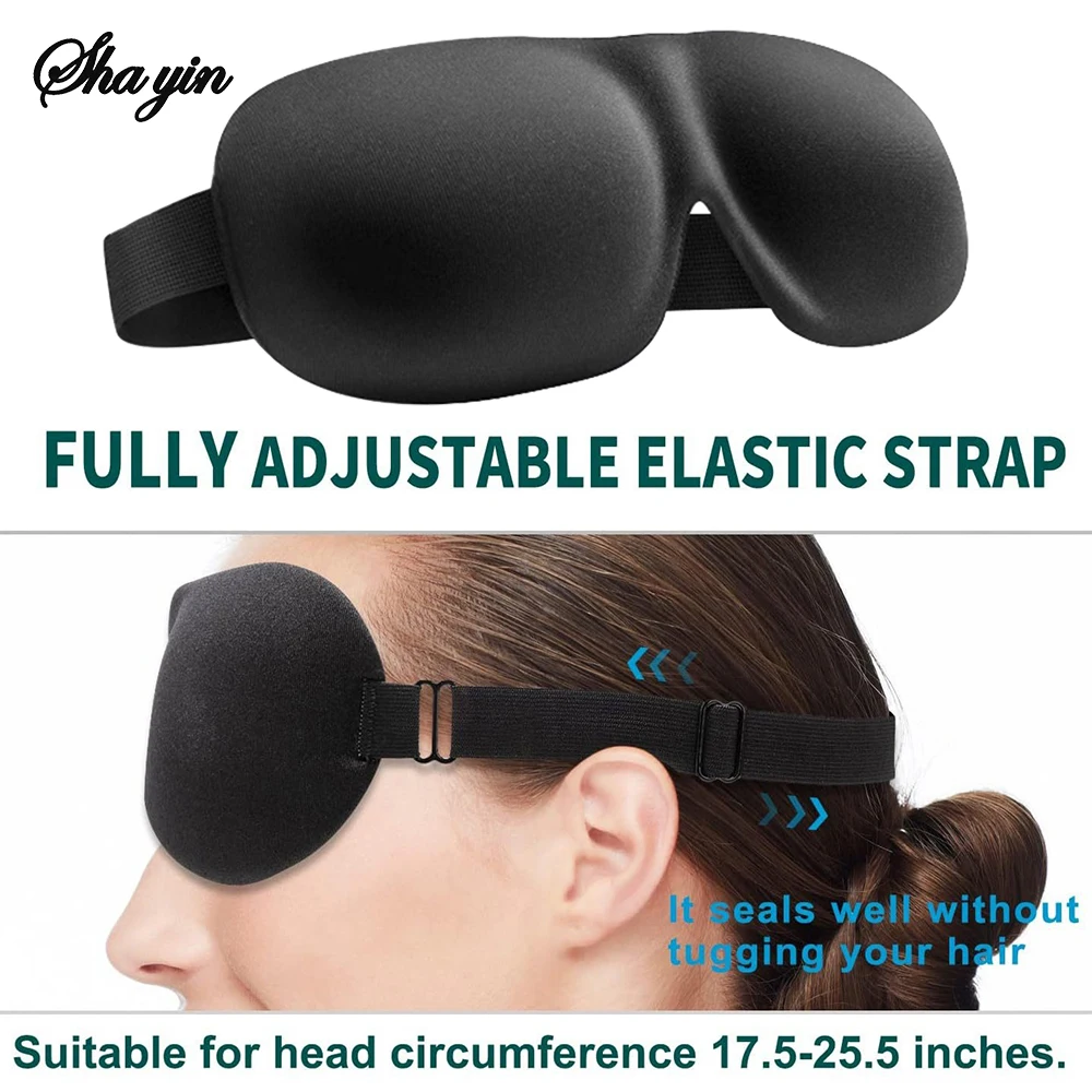 3D Sleep Mask Blindfold Sleeping Aid Soft Memory Foam Eye Mask for Sleeping Travel Blockout Light Slaapmasker Eye Cover