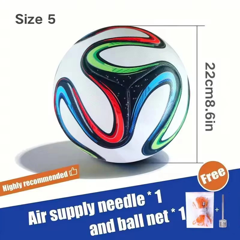 

Football Men and Women Competition Size 5 Pu Adult Futebol Outdoor Sports Training Ball Professional Thickened Team Football