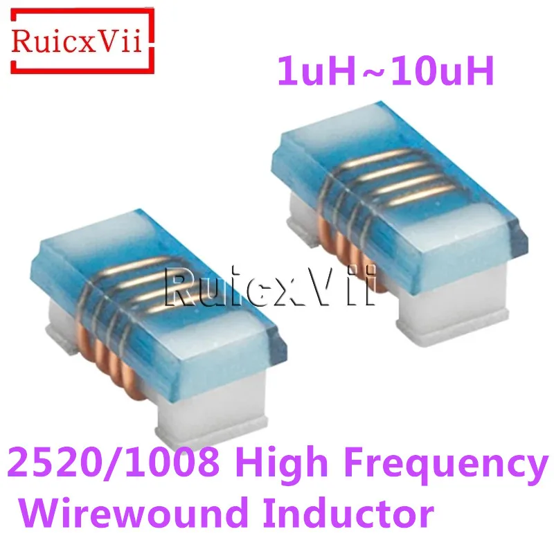 20pcs 2520 SMD High Frequency Wirewound Inductor 1008 1uH 1.2uH 1.5uH 1.8uH 2.2uH 2.7uH 3.3uH 3.9uH 4.7uH 5.6uH 6.8uH 8.2uH 10uH