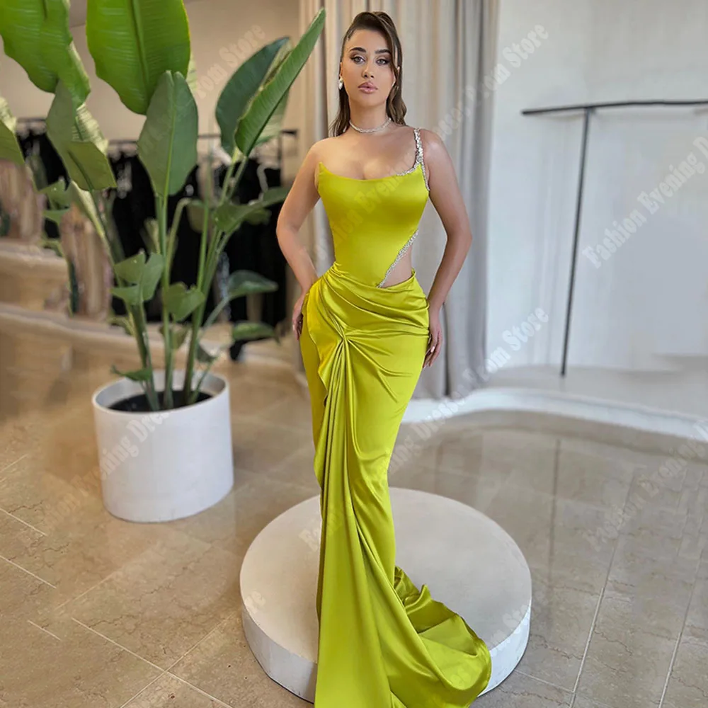 

Simple Sexy Women Mermaid Evening Dresses Side Split Sleeveless Prom Gowns Fashion Cocktail Ball Princess Vestidos De Noche Robe