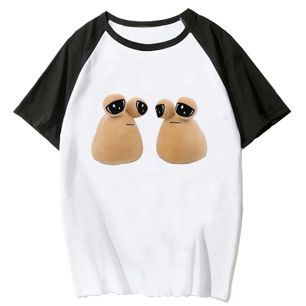 Pou Tee women funny anime tshirt female harajuku clothes