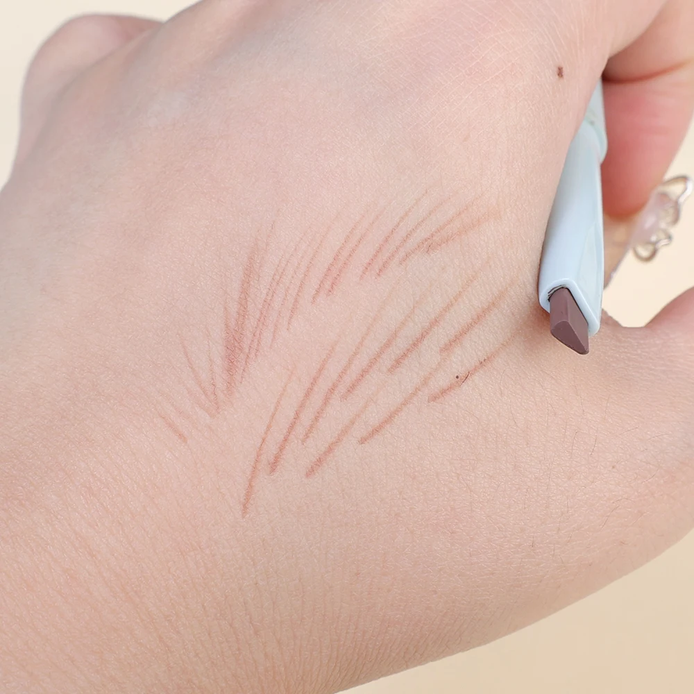 더블 엔드 블랙 브라운 눈썹 연필 브러쉬 방수 지속 회전식 삼각형 비 얼룩 눈썹 문신 눈썹 메이크업