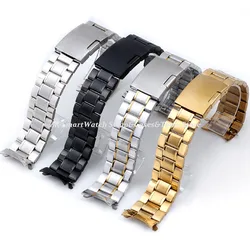 High Quality 20mm 22mm Stainless Steel Watch Strap Arc Curved Metal End Watch Bands for Men Women Bracelet Watch Accessories