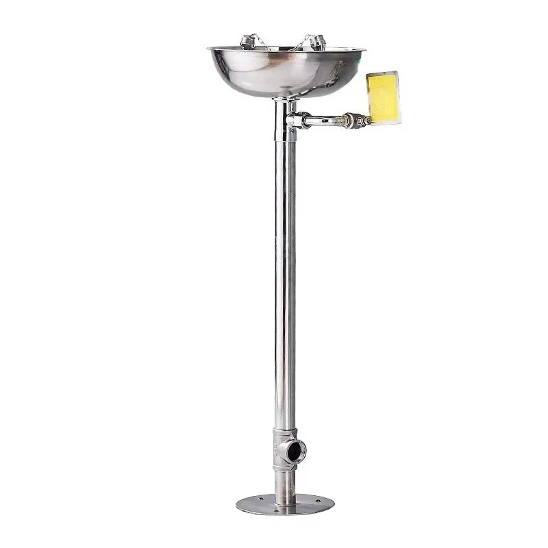 04 Stainless steel vertical emergency rinse eyewash spray eyewash machine