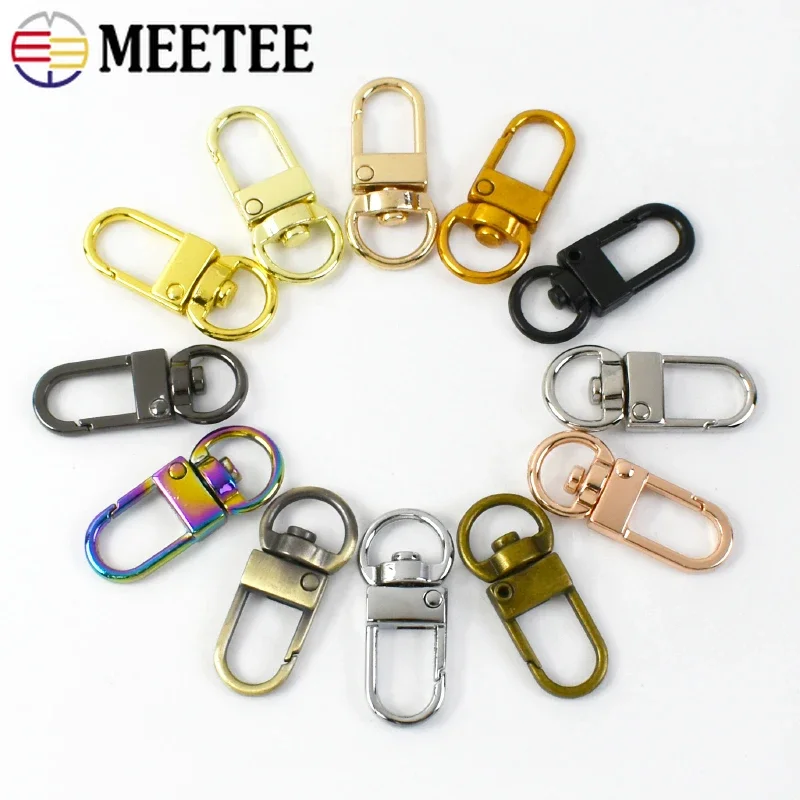 5/10/20pcs Meetee Metal Buckles Handbag Strap Lobster Carbiner Swivel Snap Hook Chain Clasp DIY Bags Hardware Sewing Accessories