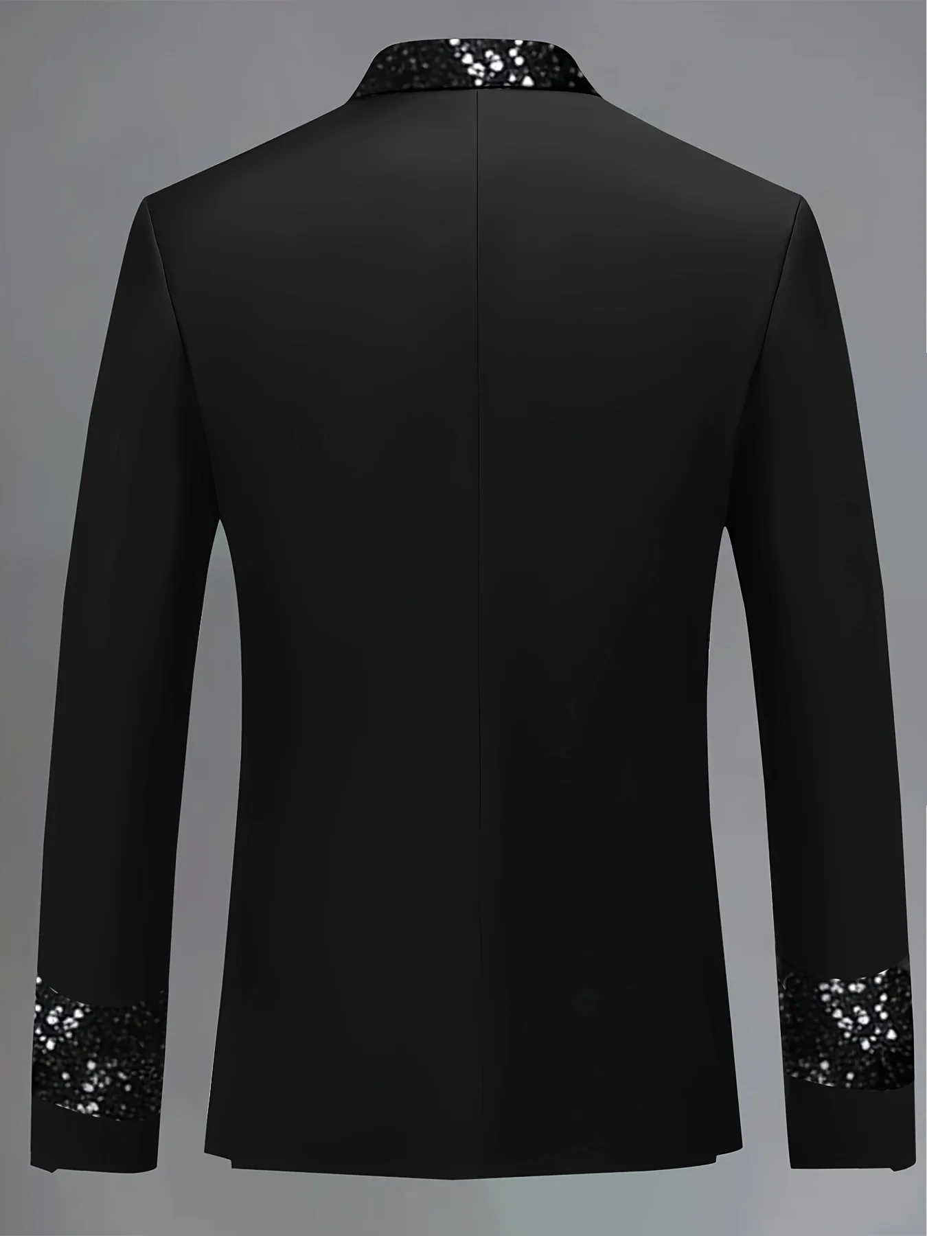 Luxury Men's Suit Elegant Shawl Collar Sequined Patchwork Double-breasted Suit Jacketfor Men