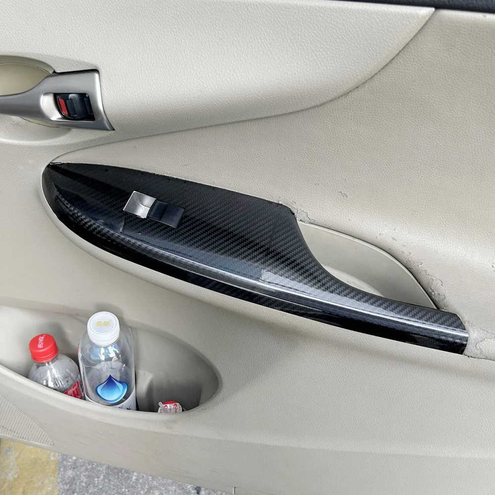 For Toyota Corolla 2007-2013 3D/5D Carbon Fiber Car-styling Interior Cover Console Color Sticker Decals Product Accessories