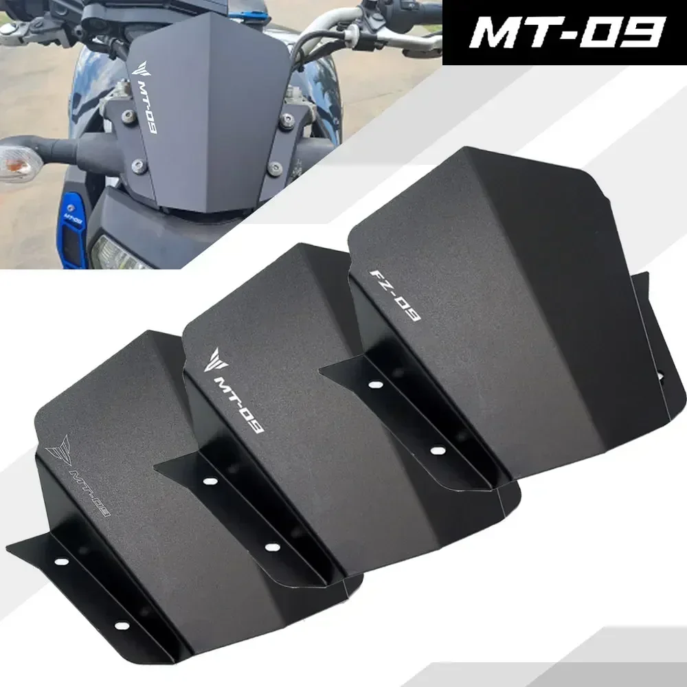 For Yamaha MT-09 FZ-09 2014 2015 2016 MT09 FZ09 MT 09 Motorcycle Aluminum Wind Screen Black Wind Deflector Windscreen Windshield