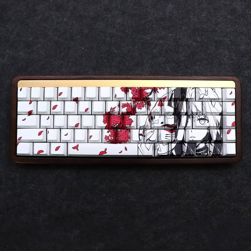 

Anime Keycaps PBT136 Key Custom Individuality Pink Keycap Cherry Profile Reynard Key Caps Mechanical Keyboard Gaming Accessories