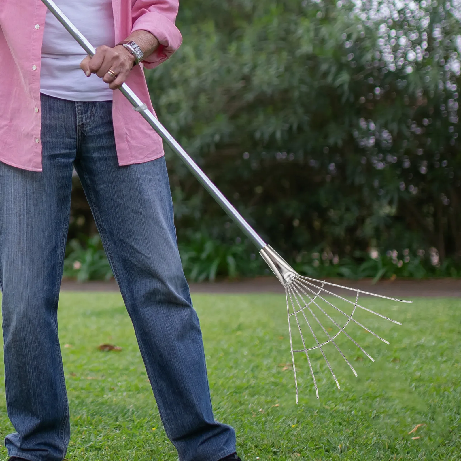 

Садовые ручные грабли из нержавеющей стали с 8 зубьями для рыхления почвы, уборки мусора, листьев и работ на участке, сверхпрочные, для фермерских хозяйств