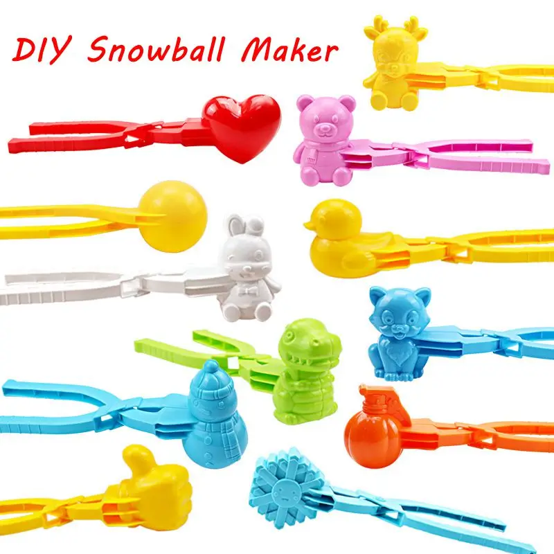 

4-1pc Duck Rice Mold DIY Snowball Maker Rice Ball Mold with Handle Winter Snow Toys Cute Animal Rice Shaper for Kids and Adults