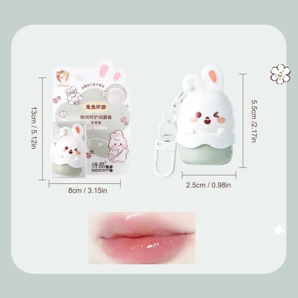 Cute Little Bunny Lip Balm Deep Moisturizing Refreshing Fruity Lip Base Makeup Nourishing Lip Care Long Lasting Brighten Lips