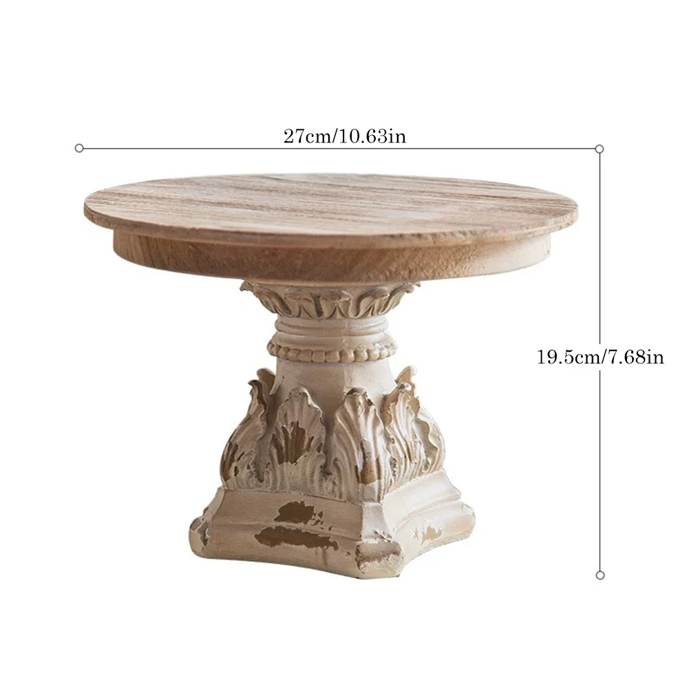 프랑스어 우아한 아침 식사 트레이 현대 나무 트레이 과일 트레이 빈티지 조각 장식품 손으로 만들어진 장식 스토리지 트레이