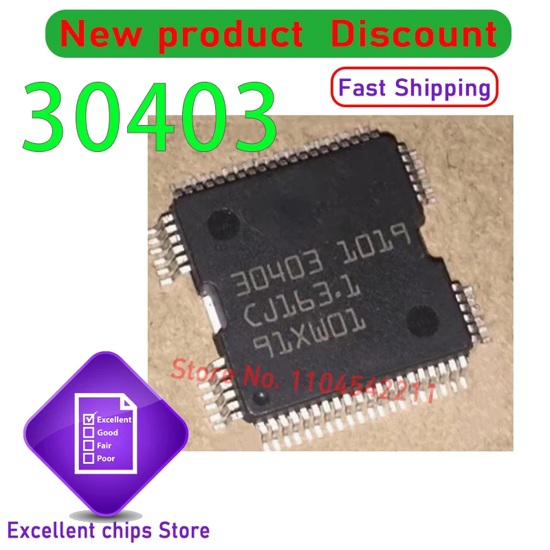 

(5-10piece) 100% New 30403 HQFP64 Automotive engine fuel injection driver chip New original parts