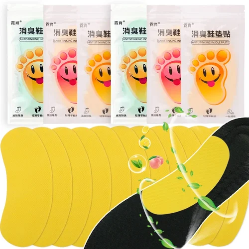 Imagen 2 del producto Zapatos desodorante pegatina desodorante pie olor desodorantes zapatilla olor fresco frutado Aroma plantilla esterilización pegatina al por mayor