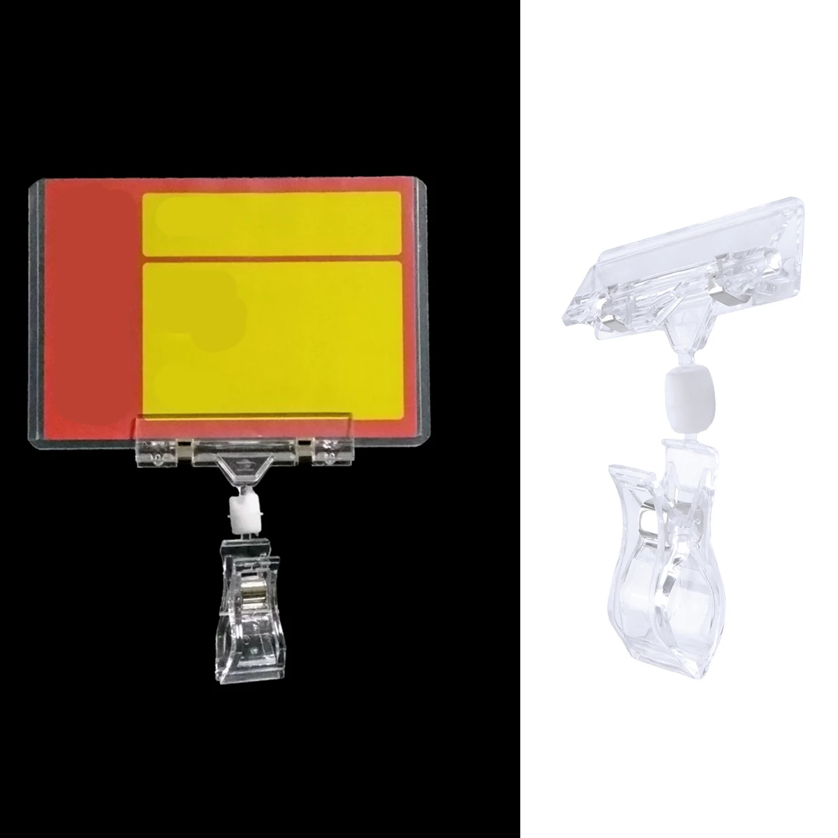 

5pcs Price Tags Clip Clear PVC Material Supermarket Retail Store Shelf Label Holder Tag Display Accessories Storage