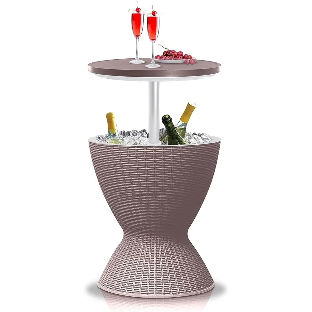 

Free Delivery - Outdoor Cool Bar Table, 7.5 Gallon Beer and Wine Cooler, Patio Furniture & Hot Tub Side Table, Beverage