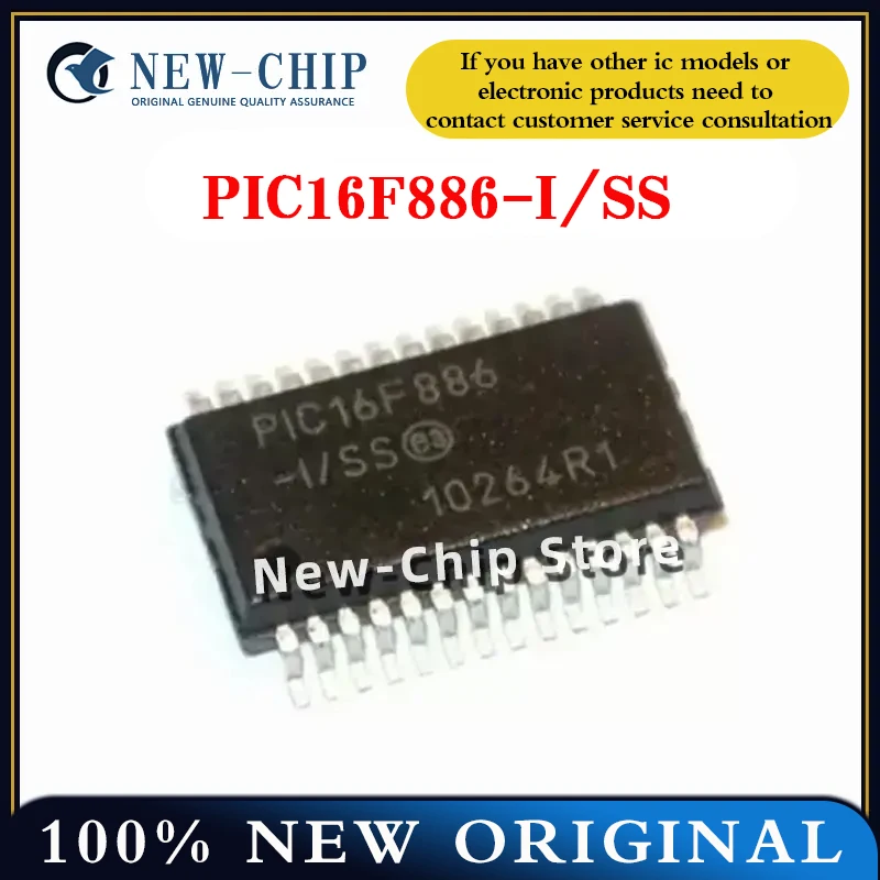 2PCS-20PCS/LOT PIC16F886-I/SS  SSOP28 New Original PIC16F886