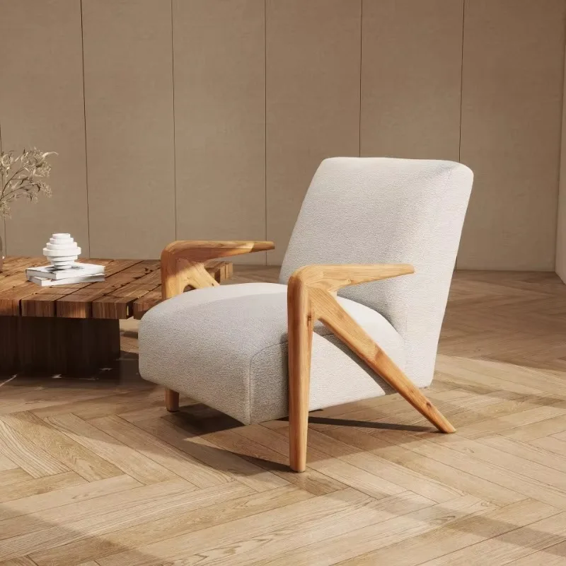 

Wooden Modern Nordic Chair Armrest Luxury Cheap Comfy Designer Living Room Chairs Armchair Reading Sedie Da Soggiorno Furniture