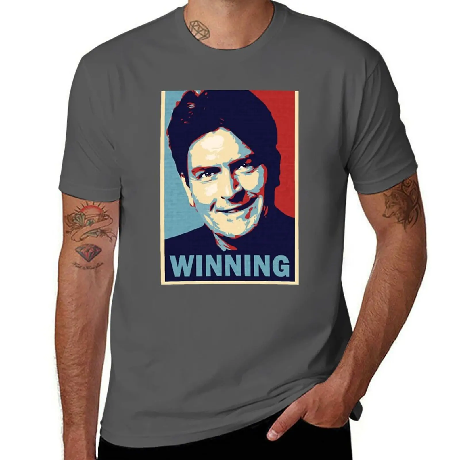

Winning, by Charlie Sheen T-Shirt cotton t shirt man t shirts for man slim fit man t shirt heavy cotton T-Shirt