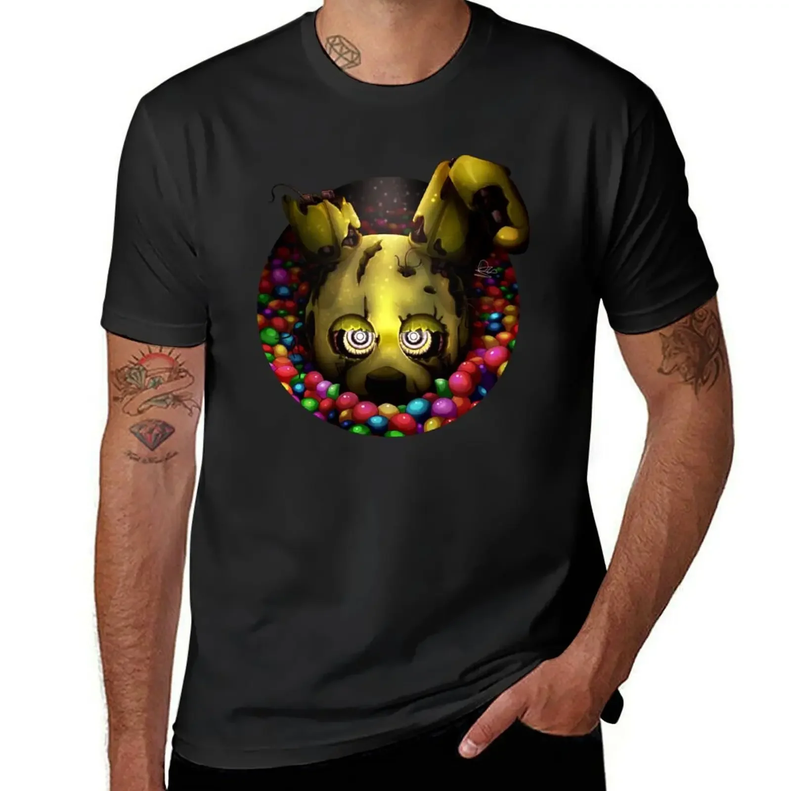 Into the Pit but it's Springtrap REMASTERED T-Shirt anime clothes tops mens big and tall t shirts