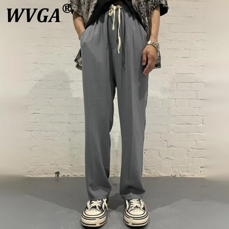 

WVGA Spring Summer New Man Tide High Street Draped Pleated Design Fashion Trendy Niche Chic Casual Straight Suit Pants Y2K W9560